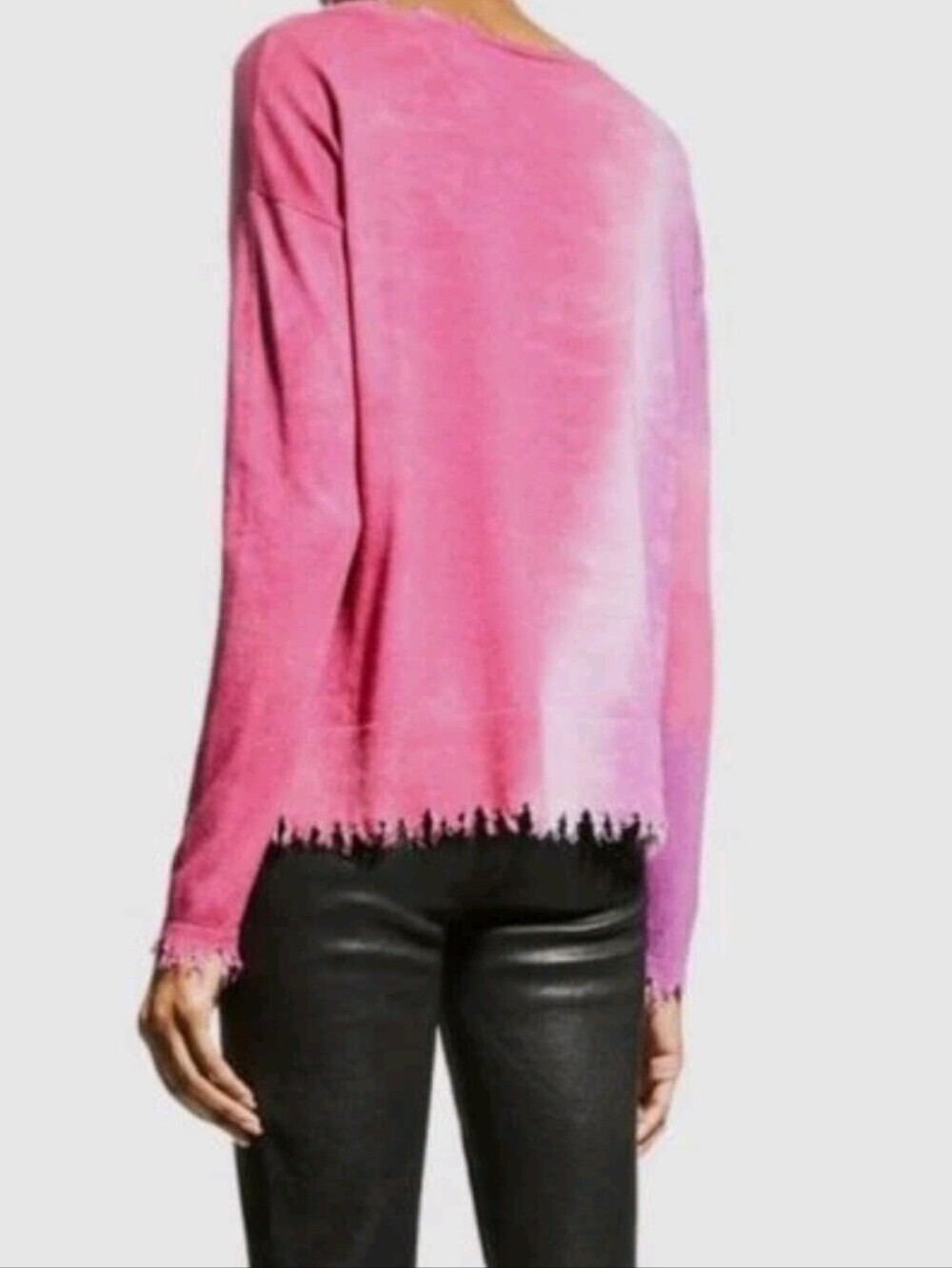 Lisa Todd Hot Pink Purple Tie-Dye Long Sleeve 100% Cotton Top Size Small - Picture 5 of 11